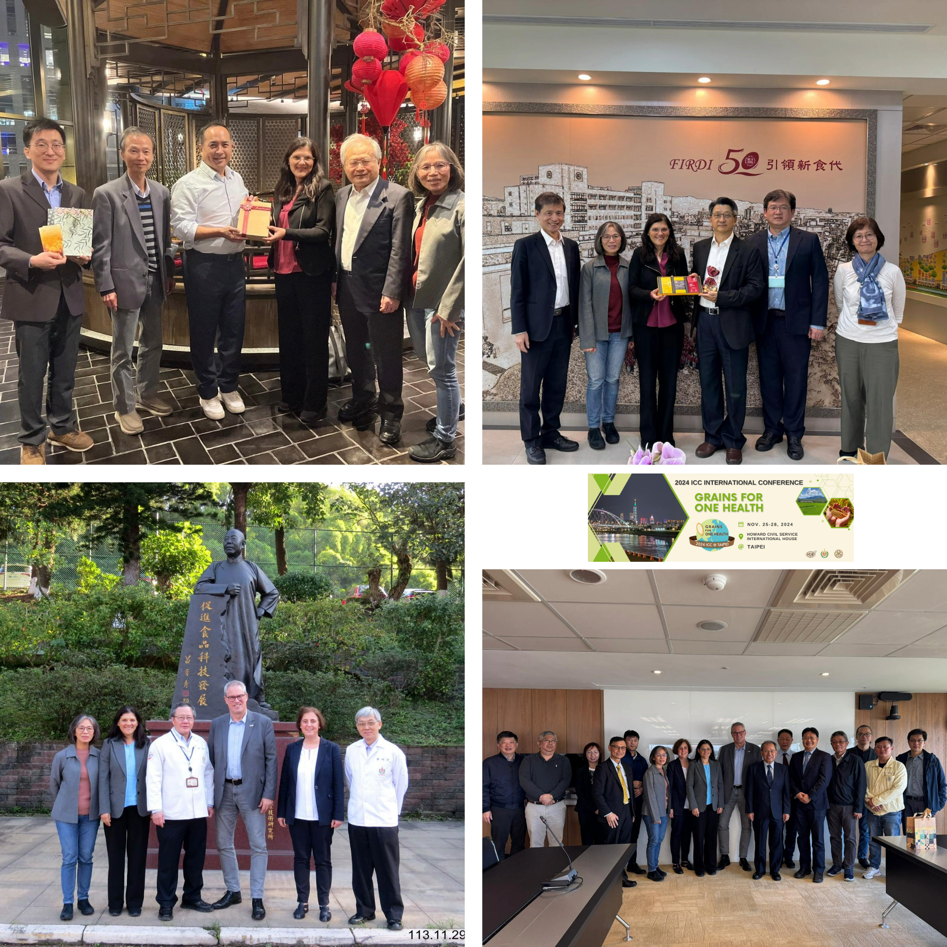 ICC visit at Taiwan Flour Mills Association,  China Grain Products Research & Development Institute, Food Industry Research and Development Institute and Taiwan Grain Industry Association